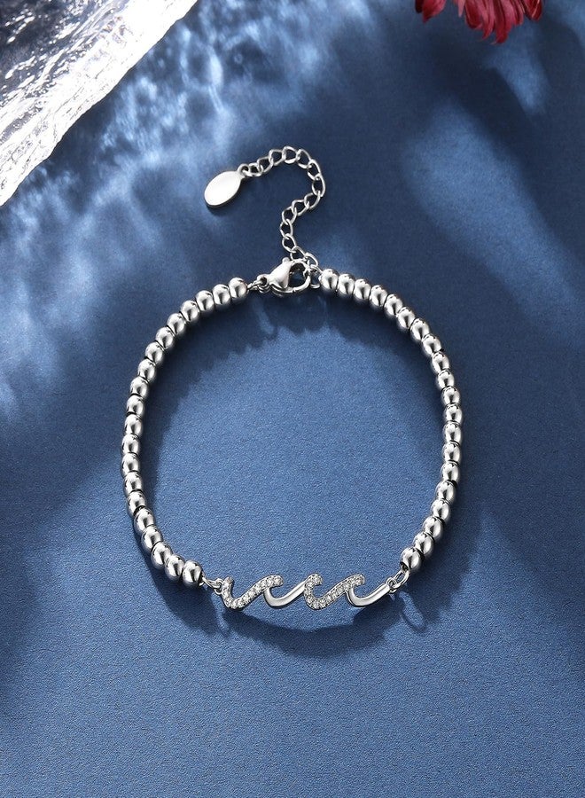 BABORI Birthday Gift for Mom, Mom Birthday Gifts from Daughter, Mothers Birthday Mother of the Bride Best Mom Ever Gifts Wave Bracelet - Image 5